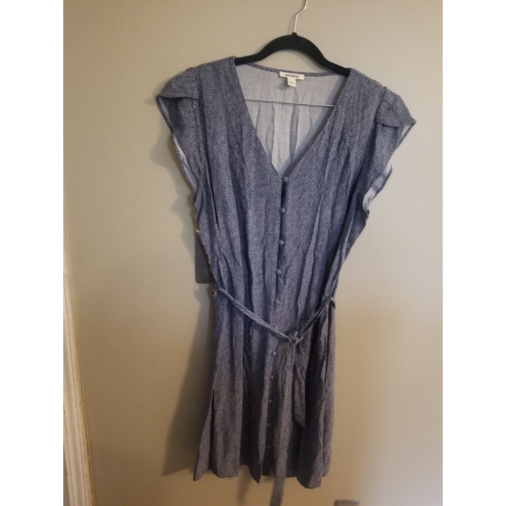 Goodthreads Button Front Belted Flutter Sleeve Sh… - image 1